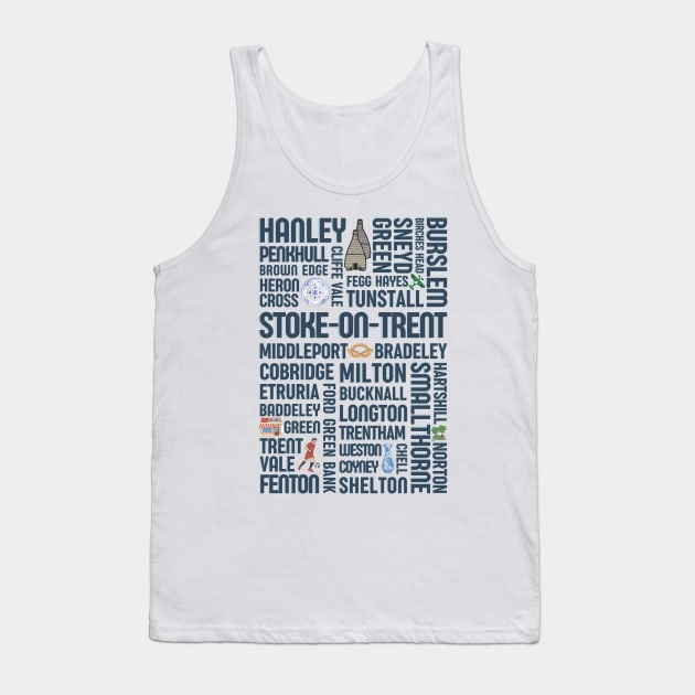 Stoke on trent - Staffordshire towns - The potteries Tank Top by OYPT design